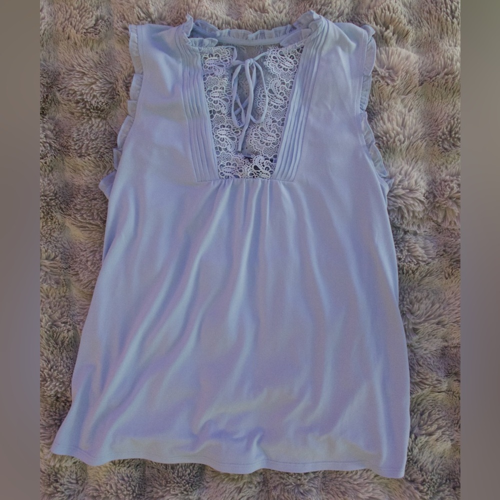 Express Blue Lace Chemise with Spaghetti Straps